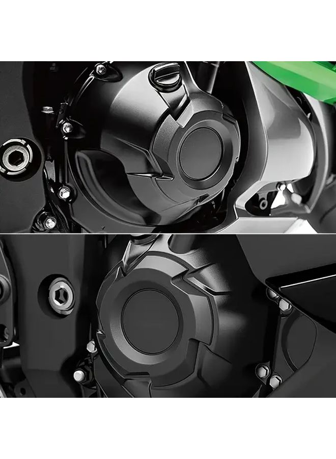 1 زوج من أغطية محرك الدراجة النارية السوداء لـ Kawasaki Ninja 1000 Sx Z1000 2022 2021 - Image 5