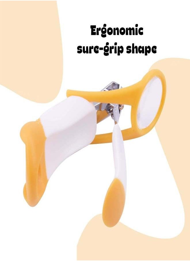 BAYBEE Baby Nail Clipper With Magnifier Zoom Lens Safety Nail Cutter For New Born Babies Infant Toddler Baby Manicure Pedicure Care Baby Nail Cutter Kids Nail Clipper For New Born Baby Orange  - Image 5