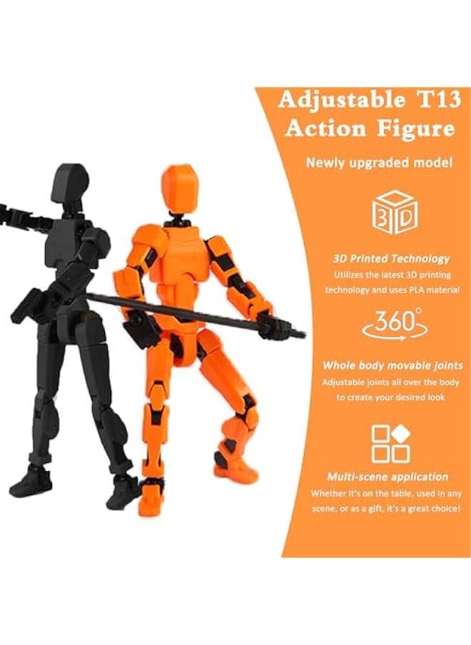 OCTOBER - Already Assembled T13 Action Figure Accessories,Dummy 13 T13 Multi-Jointed Movable,for Collectors Desktop Decorations t-13 Movability 3D Printed Toys (Color Style) - Image 1