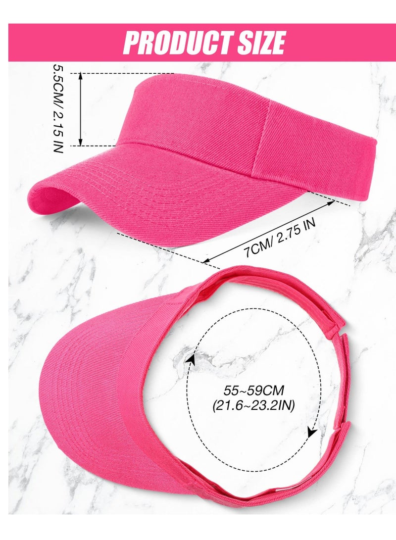 Generic 5 Pcs Sports Sun Visor Hats Visor Women Men Golf Visors Hat for Men Adjustable Visor Cap Athletic Visor Hat for Men Women - Image 5