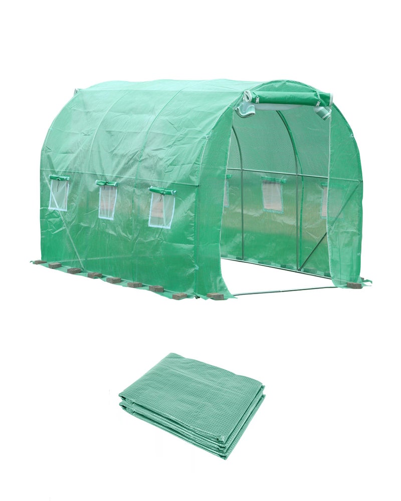 BPS Greenhouse Replacement Cover 10' x 7' x 7' Large Walk in Tunnel Outdoor Plant Gardening Greenhouse Spare Parts Cover (Only Cover) - Image 1
