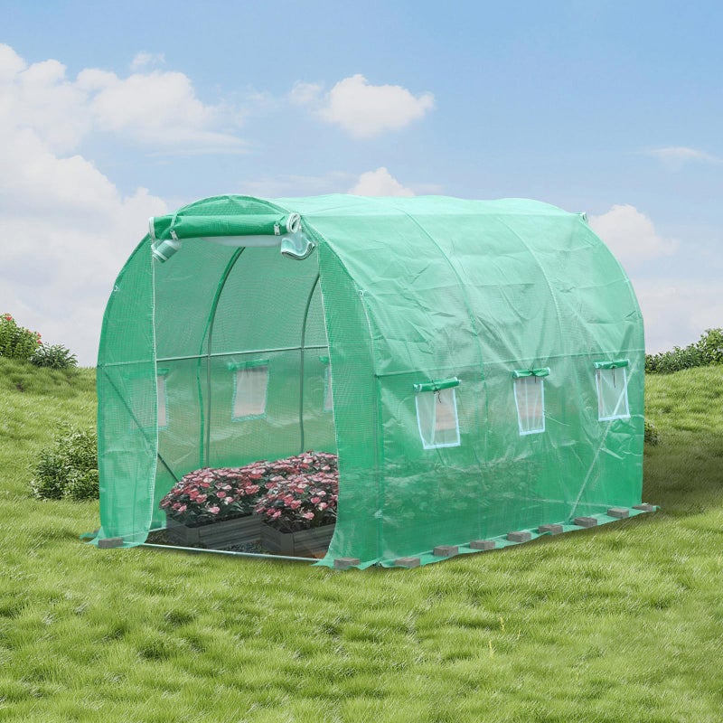 BPS Greenhouse Replacement Cover 10' x 7' x 7' Large Walk in Tunnel Outdoor Plant Gardening Greenhouse Spare Parts Cover (Only Cover) - Image 2