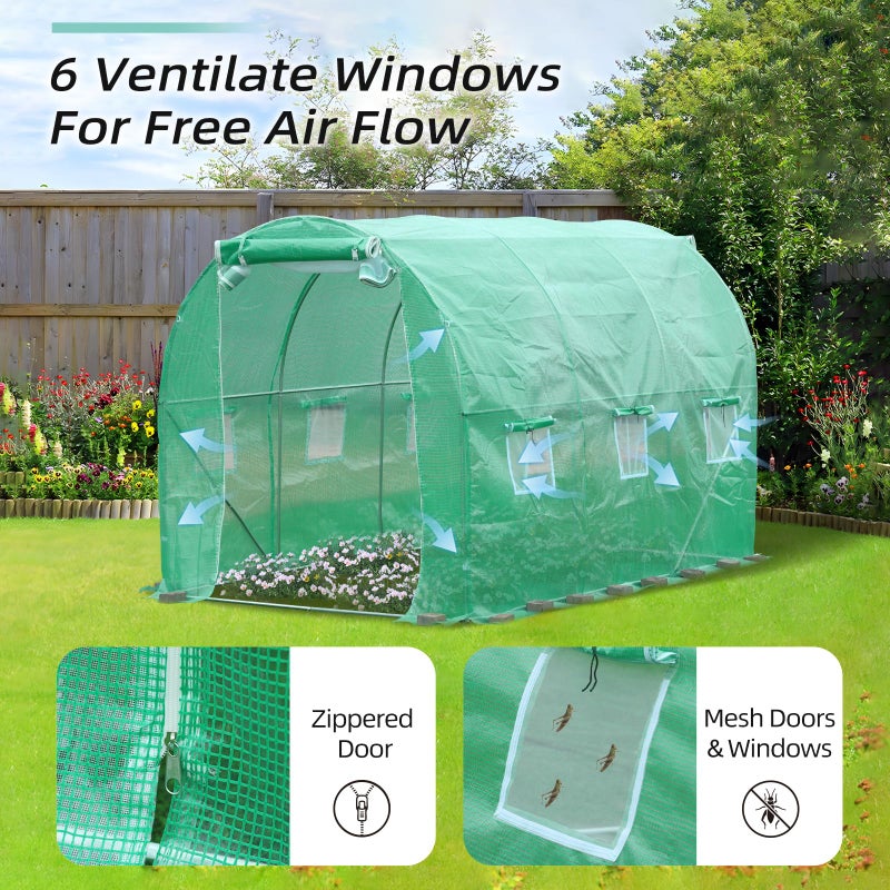 BPS Greenhouse Replacement Cover 10' x 7' x 7' Large Walk in Tunnel Outdoor Plant Gardening Greenhouse Spare Parts Cover (Only Cover) - Image 5