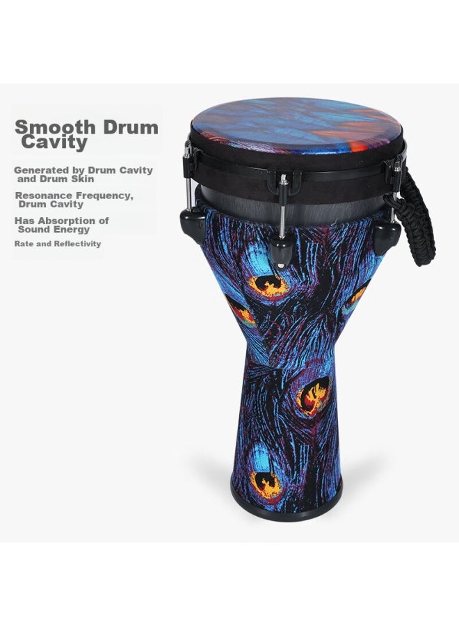 Mosen 10-inch Professional African Drum, Carbon Fiber Material Lijiang Hand Drum, Adjustable Tuning Fashionable Style, Mountains And Rivers Of Distant Lands - Image 2
