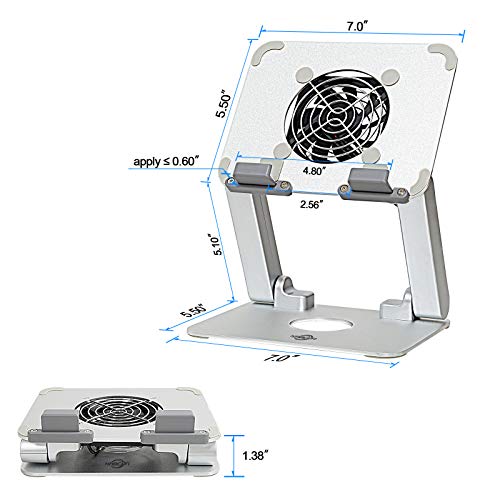 KABCON Surface Pro Tablet Stand with Quiet Cooling Fan for Microsoft Surface & iPad Pro/Air/Mini,Samsung Galaxy,Up to 13'' Tablets - Image 2