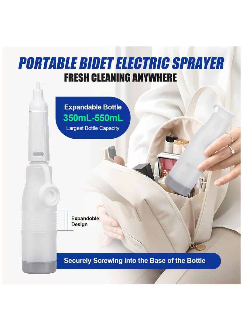 Baeskii Baeskii Portable Bidet, High Pressure USB-Type C Mobile Mini Electric Rechargeable Handheld Portable Travel Bidet, Water Sprayer for Women and Men (Bidet with retracble Nozzle) - Image 5