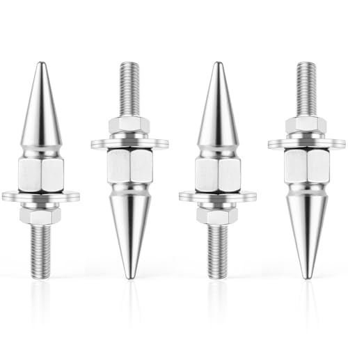 Alpmosn 4PCS License Plate Screws Caps License Plate Fasteners Bolts Exterior Car Accessories Screws Fit for Most Vehicle Motorcycles Trucks Silver - Image 1
