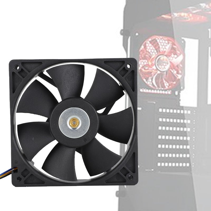 مروحة تبريد صناعية SHLF1212PHE‑15 DC12V 0.8A 12سم 4 دوائر 3000 دورة في الدقيقة 110 قدم مكعبة في الدقيقة مبرد خوادم - Image 4