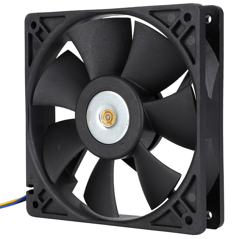 مروحة تبريد صناعية SHLF1212PHE‑15 DC12V 0.8A 12سم 4 دوائر 3000 دورة في الدقيقة 110 قدم مكعبة في الدقيقة مبرد خوادم - Image 2