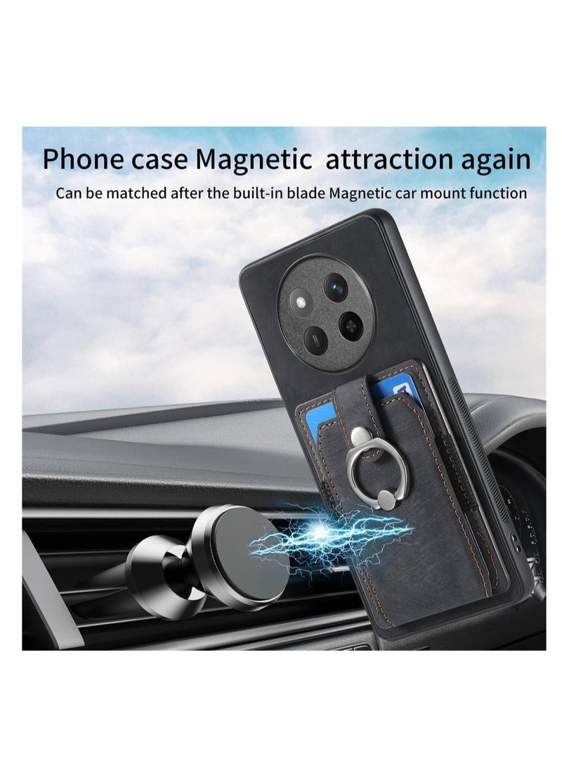 Generic Compatible with Honor X9c 5G/Honor X60 Pro Wallet Case Ultra Thin Card Holder Case, Leather + TPU Frame Phone Cover Multi-Function Case with Support Ring  - Image 3