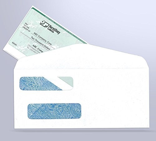 NextDayLabels 100 Double Window Security Check Envelopes - Compatible with QuickBooks and Other Checks - Image 4