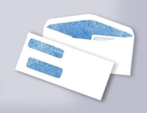 NextDayLabels 100 Double Window Security Check Envelopes - Compatible with QuickBooks and Other Checks - Image 1