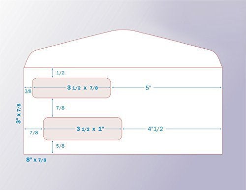 NextDayLabels 100 Double Window Security Check Envelopes - Compatible with QuickBooks and Other Checks - Image 2