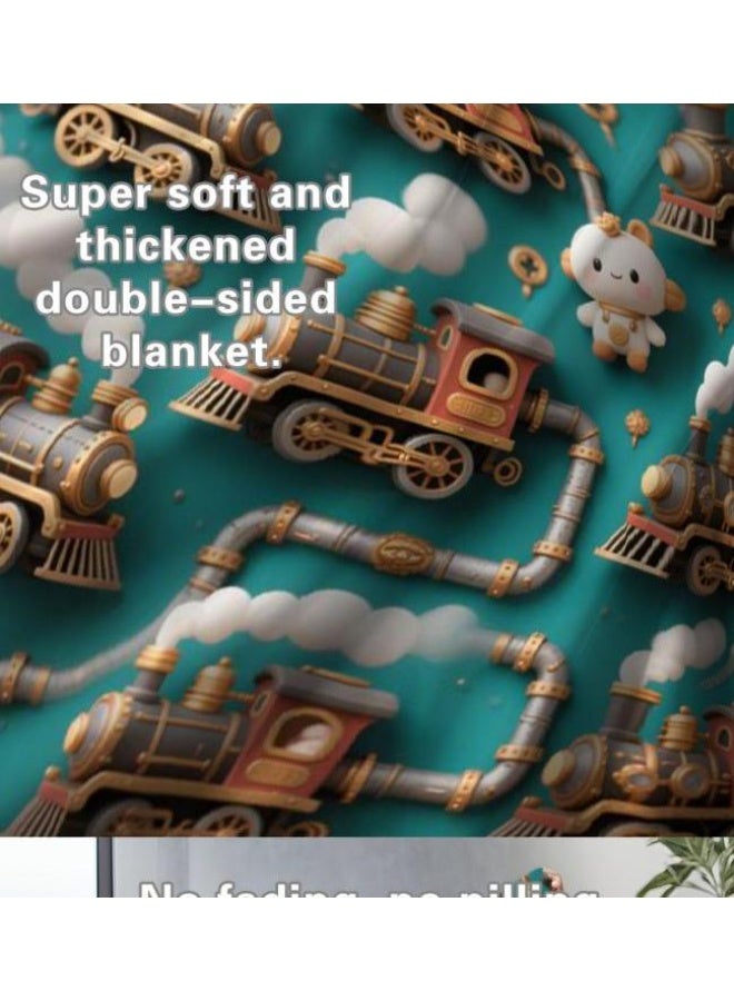 عام بطانية رقيقة من الفانيلا (حرارة ومريحة، ومناسبة للنوم واستخدام اللعبة والغبار والرمل) 150 سم * 200 سم - 777 - Image 5