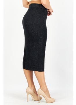 ESPRIT Women Metallic Midi Skirt, Black  - Image 2