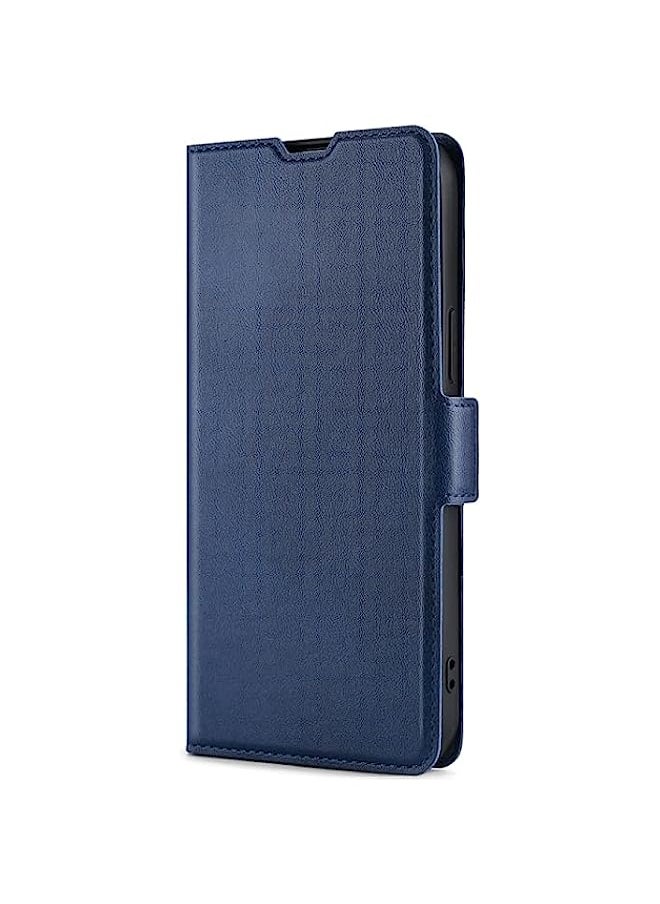 HuHa - HuHa Case Cover Compatible For Alcatel 1X 5059A 5059D Ultra-thin Voltage Side Buckle PU + TPU Leather Phone Case Blue - Image 1