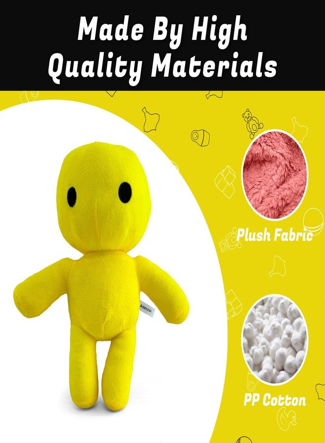 Adenzai Wobbly Life Yellow Man Plush Toy – Soft Stuffed Animal Character Plushie, Cute Wobbly Life Plushies Yellow Man Octopus Inspired Plush Gift for Kids and Gamers - Image 3