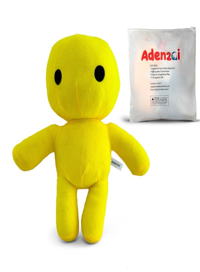 Adenzai Wobbly Life Yellow Man Plush Toy – Soft Stuffed Animal Character Plushie, Cute Wobbly Life Plushies Yellow Man Octopus Inspired Plush Gift for Kids and Gamers - Image 1