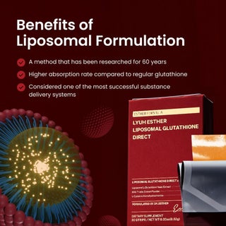 ESTHER FORMULA Liposomal Glutathione Direct 284mg30strips Glutathione Strips EnhancedAbsorption Korean Beauty Supplement Made in USA for antioxidant Even Skintone KBeauty | Best Price Oman