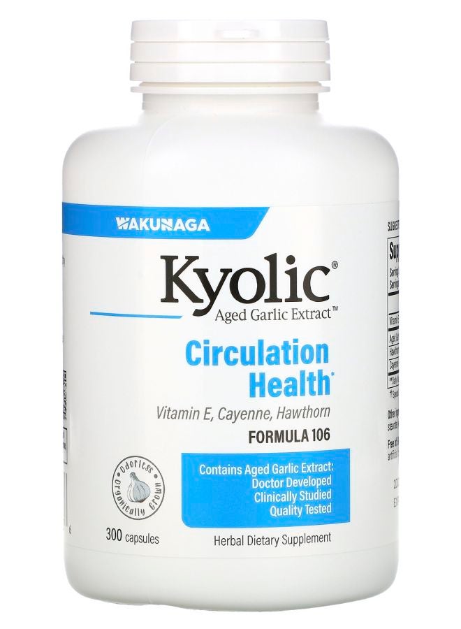 kyolic Aged Garlic Extract Circulation Health Formula 106 300 Capsules