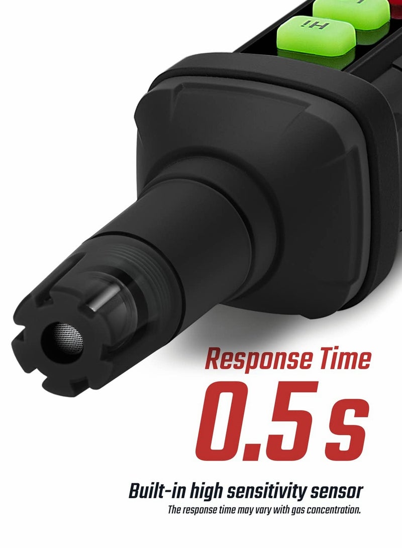 Excefore Gas Leak Detector, Natural Gas Detector with Audible & Visual Alarm, Portable Gas Sniffer to Locate Combustible Gas Leak Sources Like Methane, Propane for Home(Includes Battery x2)- Black - Image 4