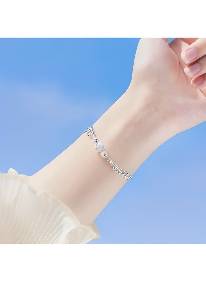 REOCLE Women's Bracelet Multi Layered Three Lined Delicated Luxury Versatile Handicraft Bracelet for Valentine's Day - Image 4