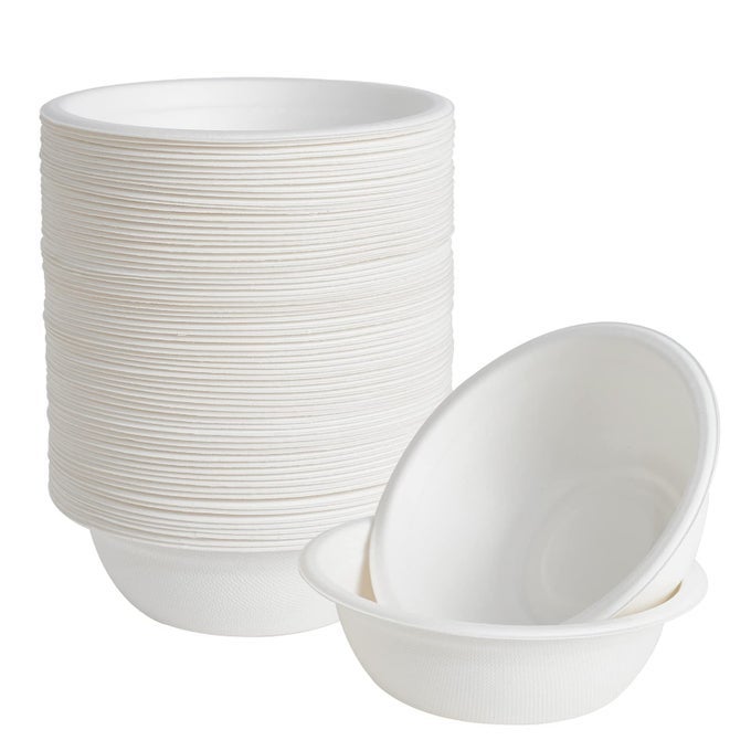 150 PACK 12 OZ PAPER BOWLS DISPOSABLE COMPOSTABLE BOWLS HEAVYDUTY BIODEGRADABLE SOUP BOWLS MADE OF NATURAL BAGASSE ECOFRIENDLY SUGARCANE BOWLS FOR SALAD DESSERT MILK CEREALS