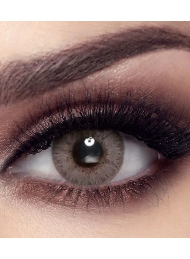 بيلا ايليت كريستال ان عدسات لاصقة للاستخدام لمدة 3 اشهر، عدسات لاصقة ملونة، عدسات لاصقة تجميلية، عدسات لاصقة رمادية، عبوة من عدستين - Image 1