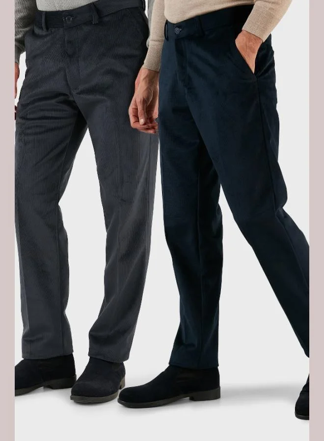 Buratti Normal Waist Regular Fit Straight Leg 2-Pack Velvet Trousers Men's VELVET TROUSERS 645MERLINS2