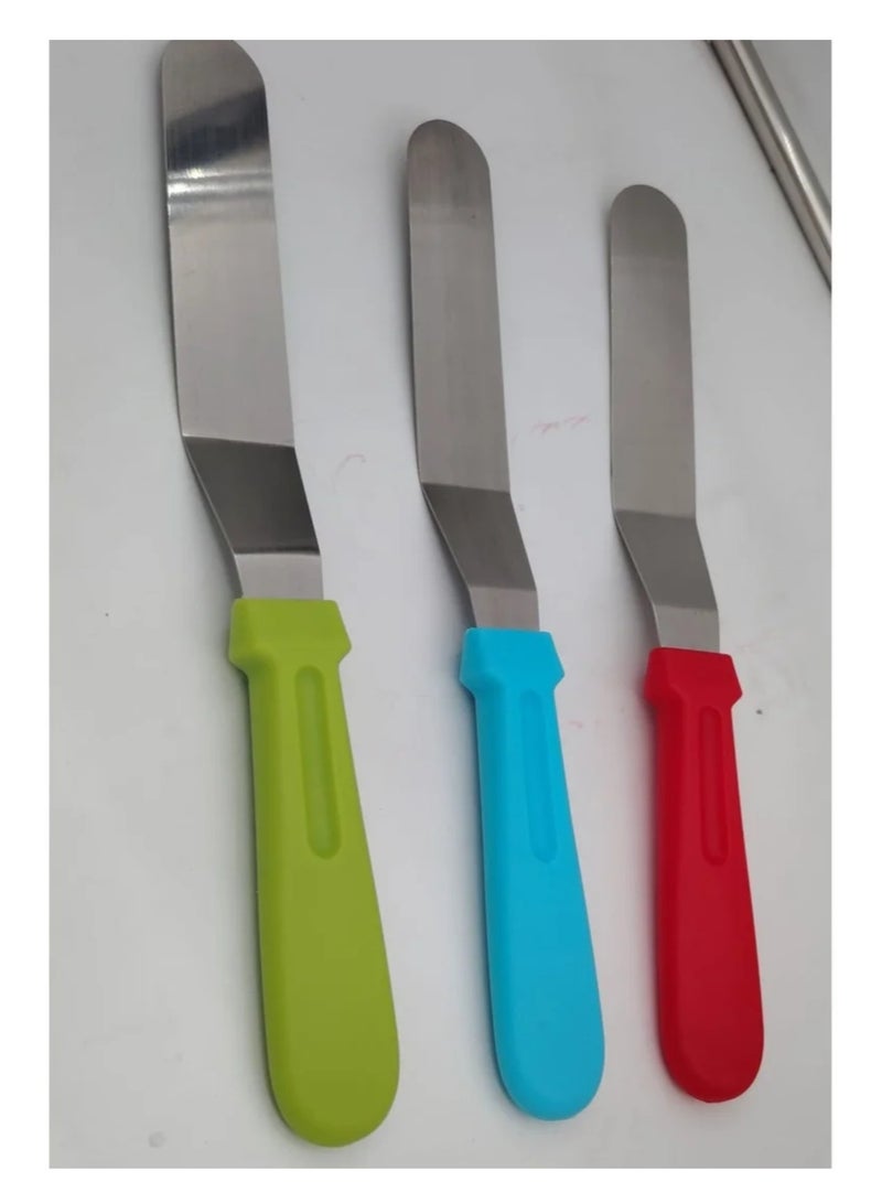 Stainless steel spatula set, baking tools, butter scraper, spatula, cake tools - Image 1
