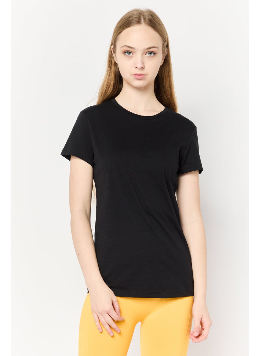 PUMA Women Sportswear Fit Short Sleeve Training T-Shirts, Black  - Image 1