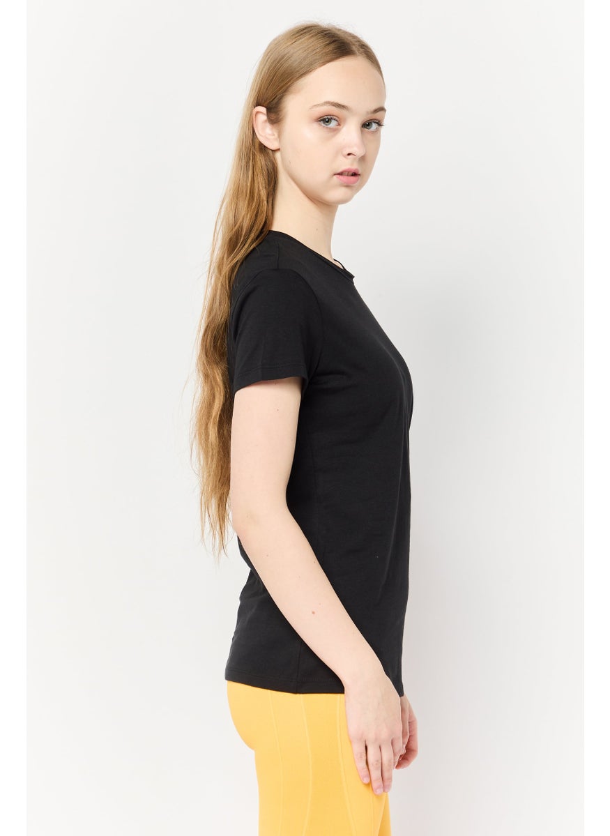 PUMA Women Sportswear Fit Short Sleeve Training T-Shirts, Black  - Image 3