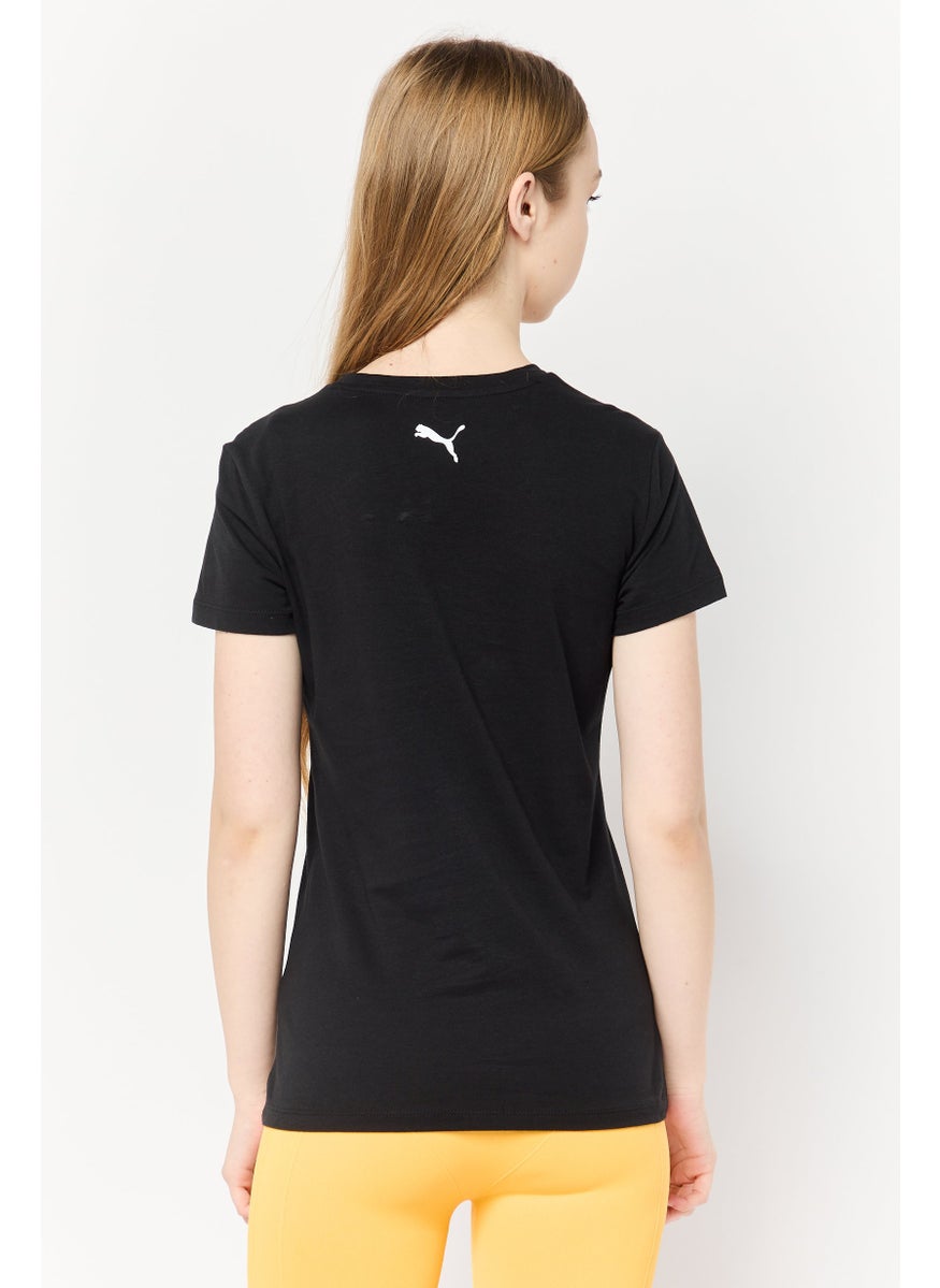 PUMA Women Sportswear Fit Short Sleeve Training T-Shirts, Black  - Image 4