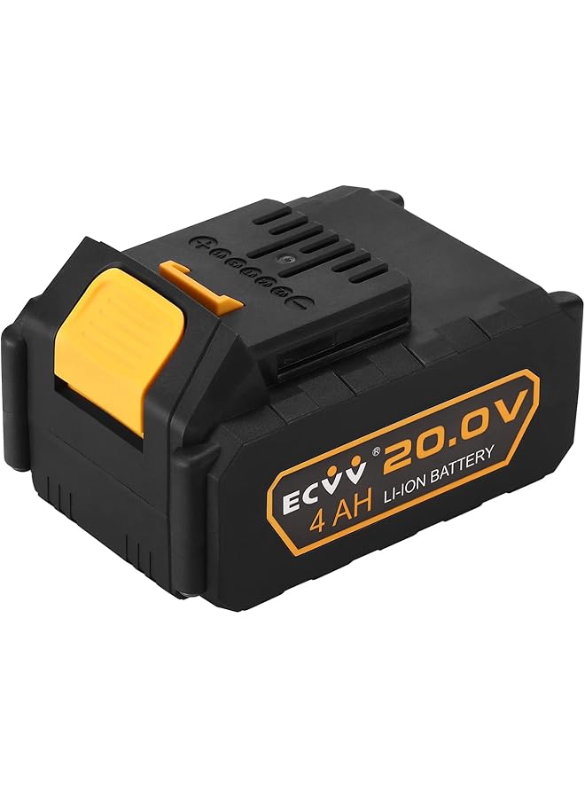 ECVV Rechargeable 20V Lithium Ion Battery Large Capacity 4.0 Ah Fast Charging Spare Li Ion Battery Pack For Cordless Power Tool Compatible With Impact Drill Rotary Hammer Angle Grinder - Image 1