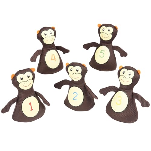 Constructive Playthings Math Storytelling Props Five Little Monkeys Jumping on The Bed Fabric Set for Counting Number Recognition Early Math Skills - Image 5