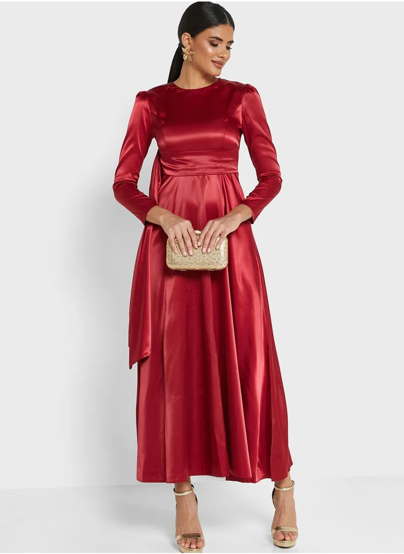 Khizana High Neck Front Tie Dress