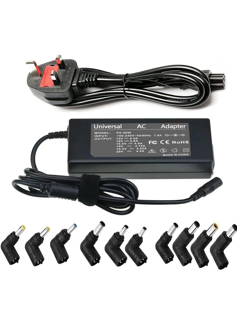 Rock Pow - 90W Univeral Laptop Charger 15V-20V Power Supply with 10 Connectors Compatible with 65W 45W AC Adapter for Notebook ACER ASUS 、HP 、LENOVO、 ThinkPad 、SAMSUNG、 SONY、 TOSHIBA - Image 1