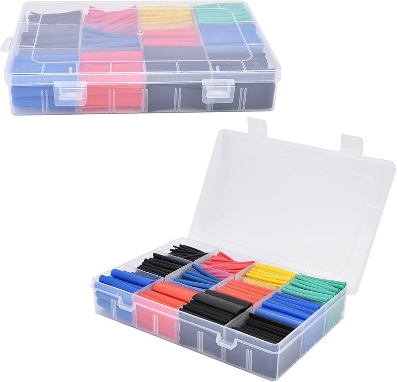 Heat Shrink Tubing Kit | 2:1 Shrink Ratio, 10.4Mpa Tensile Strength | PE Material for Wire Insulation/Cable Protection/Color Coding | 45mm Length, 84℃ Activation (750pcs box) - Image 5