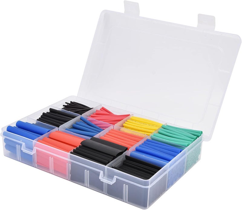 Heat Shrink Tubing Kit | 2:1 Shrink Ratio, 10.4Mpa Tensile Strength | PE Material for Wire Insulation/Cable Protection/Color Coding | 45mm Length, 84℃ Activation (750pcs box) - Image 2