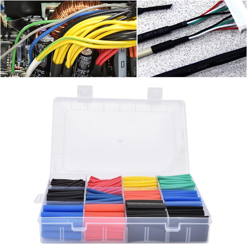 Heat Shrink Tubing Kit | 2:1 Shrink Ratio, 10.4Mpa Tensile Strength | PE Material for Wire Insulation/Cable Protection/Color Coding | 45mm Length, 84℃ Activation (750pcs box) - Image 4
