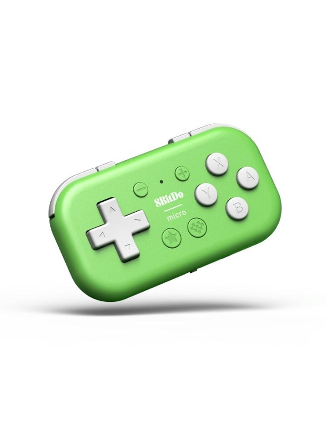 8Bitdo Micro Bluetooth Gamepad Pocket-sized Mini Controller for Switch, Android, and Raspberry Pi, Supports Keyboard Mode (Green) - Image 1