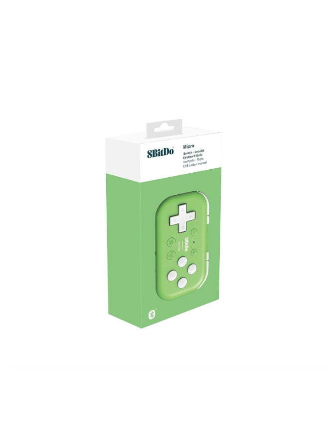 8Bitdo Micro Bluetooth Gamepad Pocket-sized Mini Controller for Switch, Android, and Raspberry Pi, Supports Keyboard Mode (Green) - Image 5