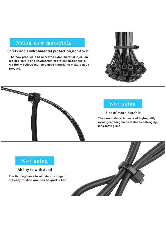 MIRFA Cable Ties 100mm, 100 Pieces Pack Self-Locking Heavy Duty Nylon Plastic Zip Ties Wraps For Home, Office and Outdoor  - Image 5