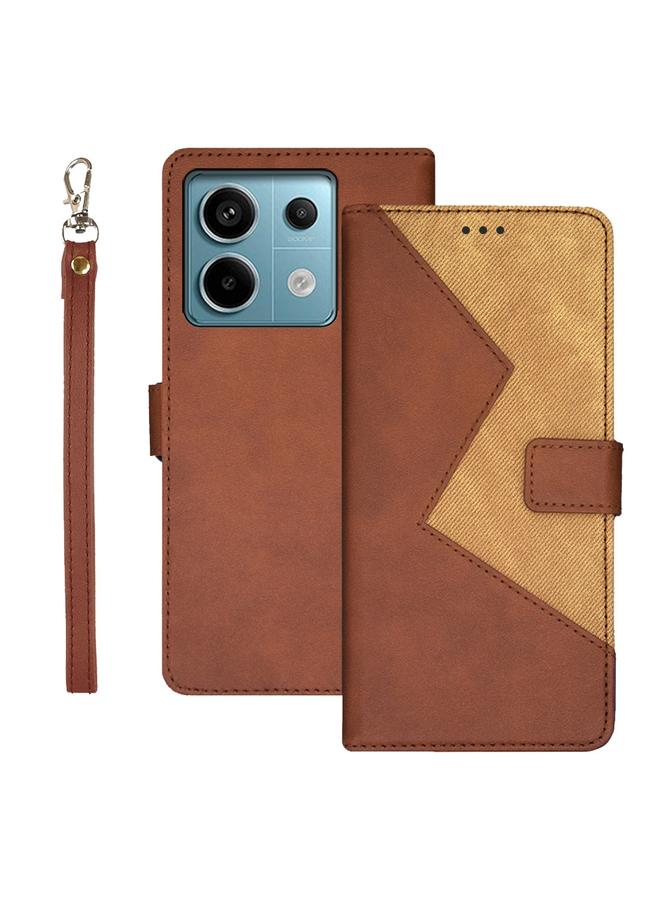 Case For Xiaomi Redmi Note 13 Pro 5G Two-color Splicing Leather Phone Case