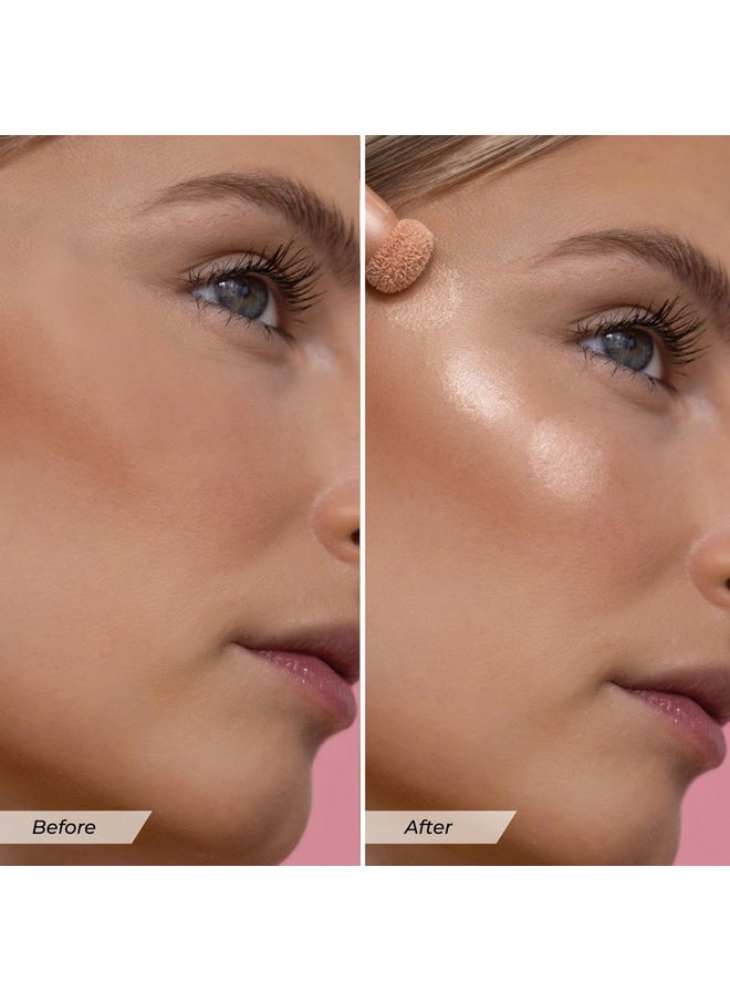 أم سي أو بيوتي عصا التجميل MCoBeauty Highlight & Glow، بلون الشمبانيا، إضاءة مضيئة لبشرة مشرقة، مستحضرات تجميل نباتية وخالية من القسوة  - Image 4