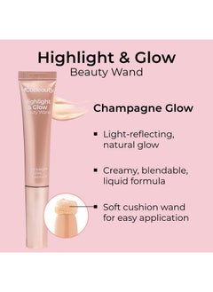 MCoBeauty MCoBeauty Highlight & Glow Beauty Wand, Champagne Glow, Luminous Highlight for Radiance Skin, Vegan, Cruelty Free Cosmetics  - Image 2