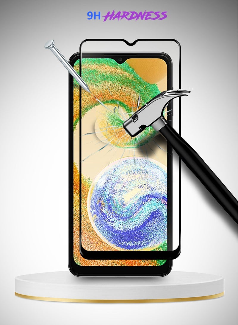 دبليو تيك واقي شاشة من الزجاج المقوى 5D Full Glue لهاتف Samsung Galaxy A04s / A04 / A04e شفاف / أسود - Image 4
