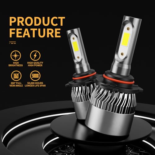WISONDAP 𝟫𝟢𝟢𝟧 𝟫𝟢𝟢𝟨 Bulbs Combo 6500K Cool White 60000LM 900% Brighter, 𝖧𝖡𝟥 𝖧𝖡𝟦 1:1 Beam Plug and Play IP68 Waterproof Off-Road Lights, Pack of 4 - Image 3
