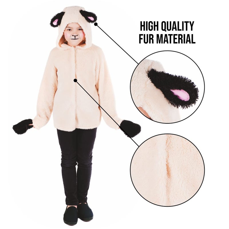 فن شاك زي أغنام كوخ الممتع للأطفال أزياء الأغنام للأطفال زي غنم للأزياء للفتيات للأزياء للأولاد صغار زي الأطفال - Image 4