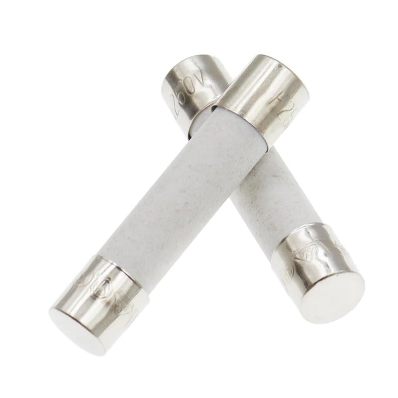 Slow Break T 2A 6x30mm صمام سيراميك أنبوبي 5x20mm 6x30mm 250V من 0.1A إلى 30A تشكيلة سريعة وبطيئة الانصهار 10 قطع - Image 4